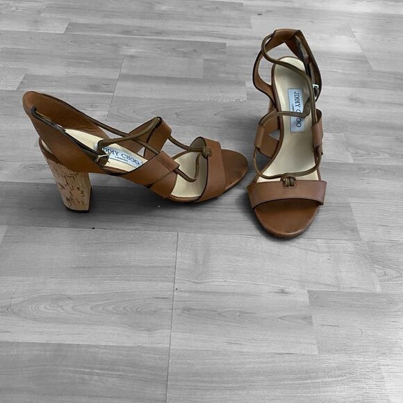 Jimmy Choo Brown Strappy Sandals Size 9.5 - Picture 2 of 7